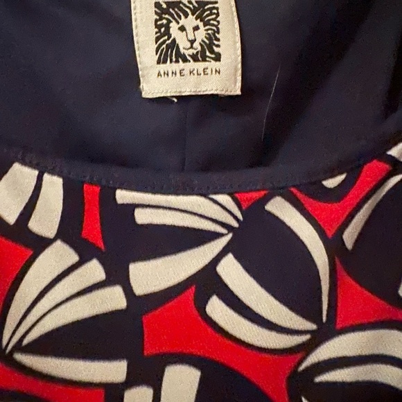 Anne Klein Abstract Flower Dress, Size 16 - Picture 3 of 4